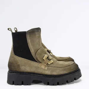 Donna CAFu00c8NOIR Polacco Chelsea in camoscio Col.