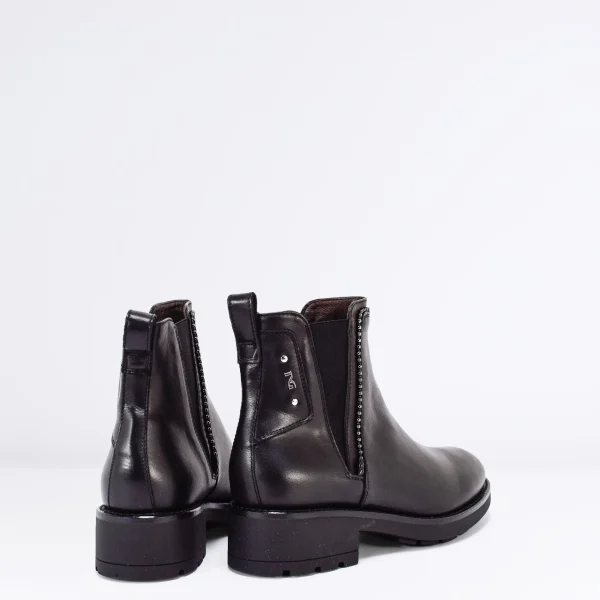 Donna NERO GIARDINI Polacco chelsea in pelle Col.