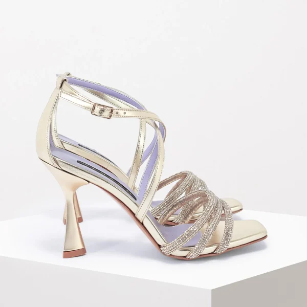 Donna ALBANO Sandalo alto strass Col.