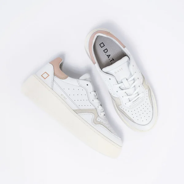 Donna D.A.T.E. Sneaker Step in pelle Col. Rosa