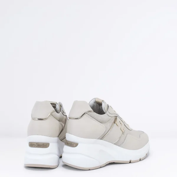 Donna NERO GIARDINI Sneaker zeppa in Pelle Col.